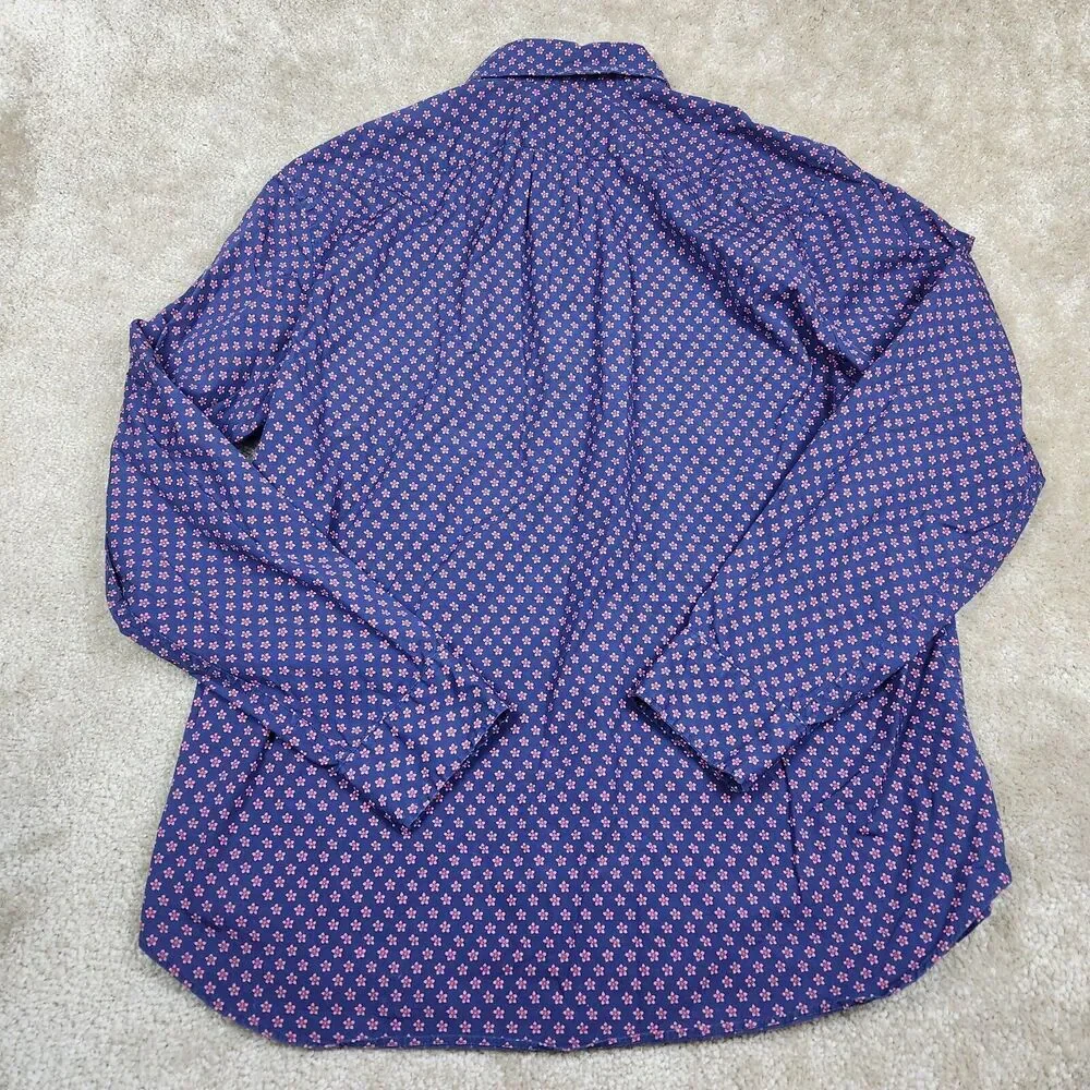 J CREW CLASSIC FIT SECRET WASH FLORAL SHIRT MENS XL EXCELLENT CONDITION A773
